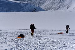 05A We Carry A Light Knapsack And Drag Our Sled With Our Duffle Bag As We Start The Climb From Mount Vinson Base Camp To Low Camp.jpg